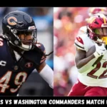 Chicago Bears vs Washington Commanders Match Player Stats