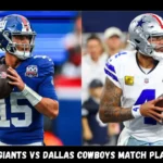 New York Giants vs Dallas Cowboys Match Player Stats