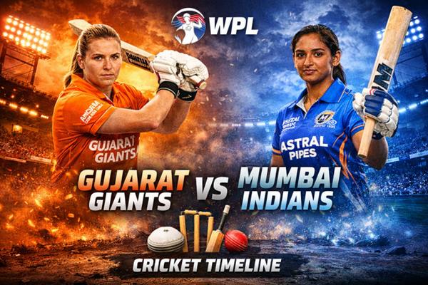 Gujarat Giants WPL vs Mumbai Indians Cricket Timeline