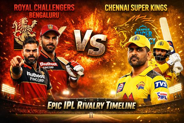 Royal Challengers Bengaluru vs Chennai Super Kings Timeline