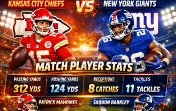 Kansas City Chiefs vs New York Giants Match Player Stats