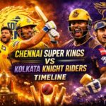 Chennai Super Kings vs Kolkata Knight Riders Timeline