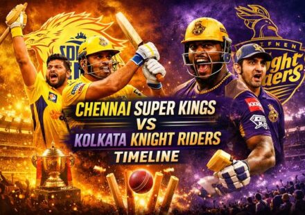 Chennai Super Kings vs Kolkata Knight Riders Timeline