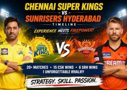Chennai Super Kings vs Sunrisers Hyderabad Timeline