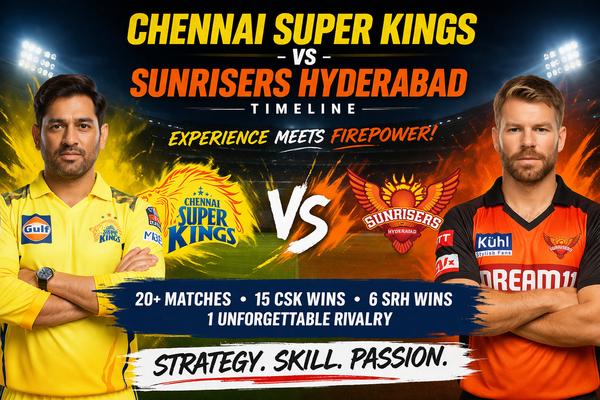 Chennai Super Kings vs Sunrisers Hyderabad Timeline
