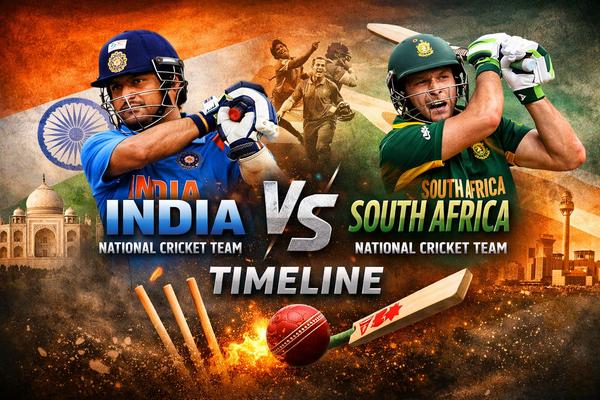 India National Cricket Team vs South Africa National Cricket Team Timeline