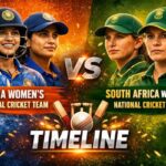 India Women’s National Cricket Team vs South Africa Women’s National Cricket Team Timeline