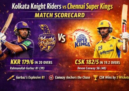 Kolkata Knight Riders vs Chennai Super Kings Match Scorecard