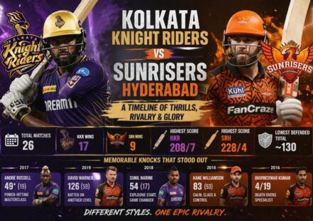 Kolkata Knight Riders vs Sunrisers Hyderabad Timeline