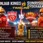 Punjab Kings vs Sunrisers Hyderabad Timeline